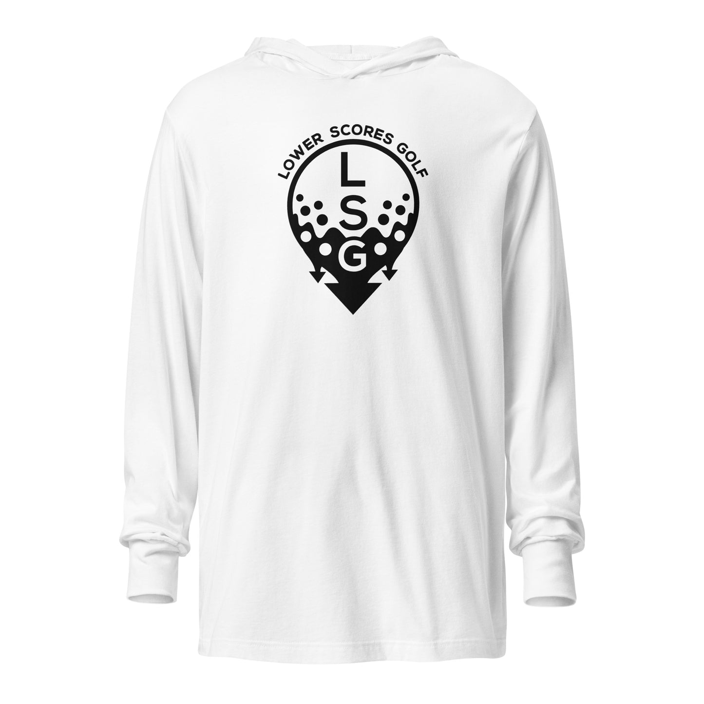 Lower Scores Golf - Hooded Long Sleeve Drip Tee